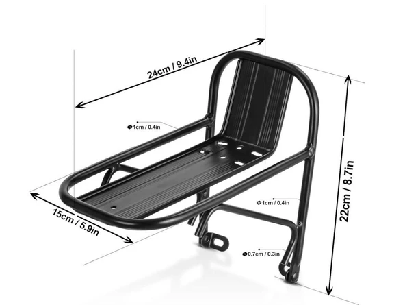 Bisiklet Ön Raf Alüminyum Alaşımlı Dağ Bisikleti Kargo Bagaj Taşıyıcı Raf Bisiklet Ön Portbagaj ürün görseli 1