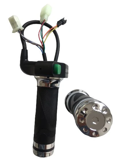 E-Bike Vitesli Gaz Kolu 232 Yeşil Düğme 3 Işık - Resim 4