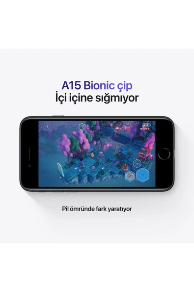 iPhone SE 2022 128 GB Siyah Cep Telefonu (Apple Türkiye Garantili) - 7