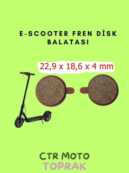 E-Scooter Fren Balatası Disk Tipi – 22,9×18,6×4 mm Elektrikli Scooter Uyumlu ürün görseli 1