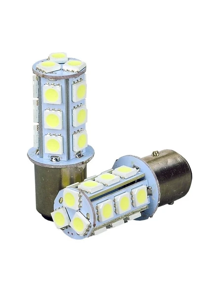 Motosiklet ve Otomobil Stop Ampul 18led 1016 Çakar Kırmızı Şaşı - Resim 3