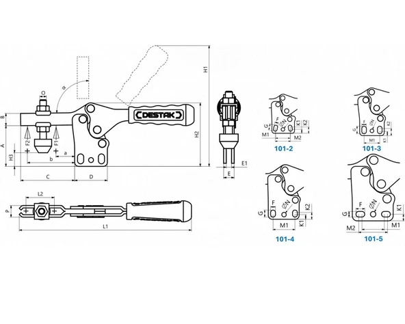 101-3 Dikey Tabanlı Yatay Bağlantı Elemanı 23671 - 3