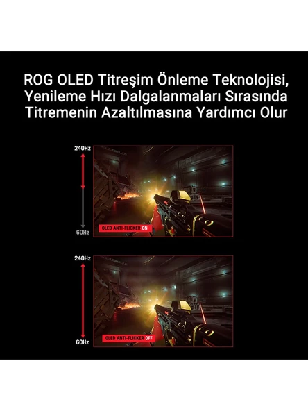 Asus ROG Swift PG27AQDM 27" 0.03 ms 2K Pivot 240 Hz OLED Oyuncu Monitörü - 2