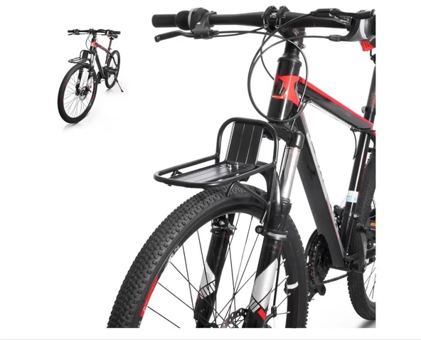 Bisiklet Ön Raf Alüminyum Alaşımlı Dağ Bisikleti Kargo Bagaj Taşıyıcı Raf Bisiklet Ön Portbagaj - Resim 2