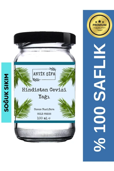 Antik Şifa Hindistan Cevizi Yağı 100 ml -%100 Saf Soğuk Sıkım (ÇANTA BOY)