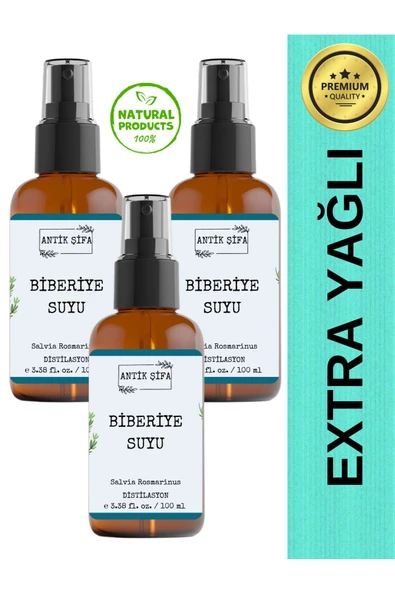 Antik Şifa Biberiye Suyu 300 ml - (3 X 100ml ) Sebum/yağ Dengeleyici Tonik ürün görseli
