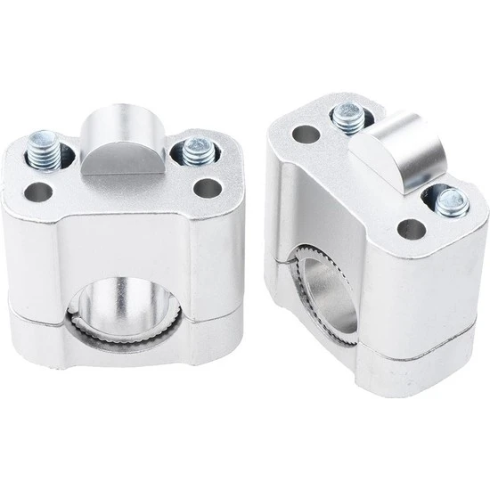 430 2 Parça Motosiklet Gidon Yükselticil 22 mm. 28 mm Nikel Takım - Resim 3