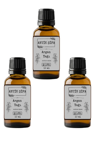 Antik Şifa Soğuk Sıkım Doğal Argan Yağı %100 Saf 3 X 10m ürün görseli
