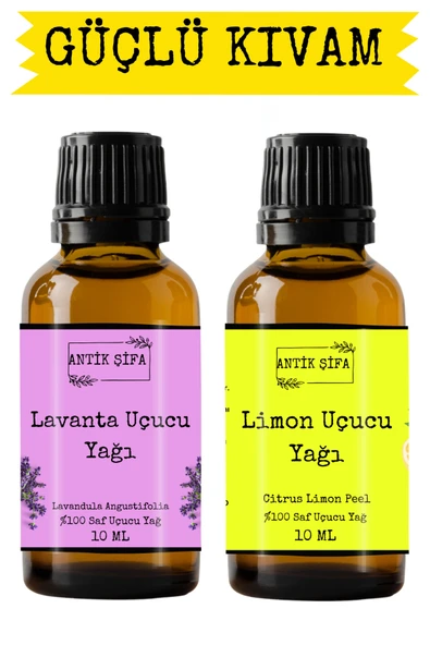 Antik Şifa Lavanta Yağı Ve Limon Yağı (10ML 10ML) - %100 Seyreltilmemiş, Doğal Uçucu Yağlar ürün görseli