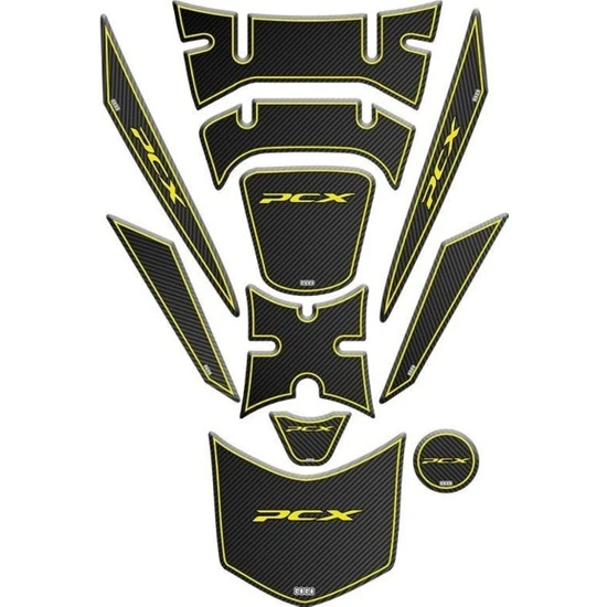 Honda Pcx 2018 - 2020 Uyumlu Tank Pad Set 014 ürün görseli 1