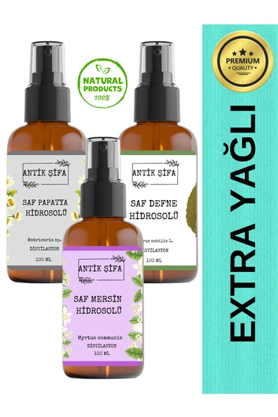 Antik Şifa Deep Hair Hidrosol Seti - Papatya, Defne Ve Mersin Suyu (3 X 100ml) ürün görseli