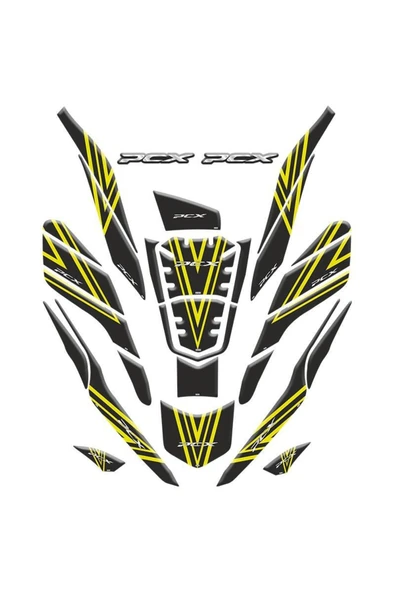 Honda Pcx 2021 - 2024 Uyumlu Tank Pad Full Set 008 ürün görseli 1