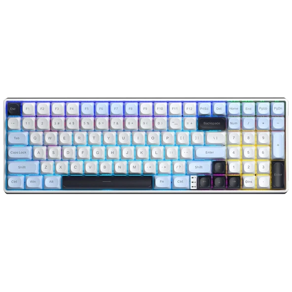 Aula S100 Pro RGB Mekanik Hot Swap Brown Switch Mavi Kablosuz Gaming Klavye ürün görseli 1