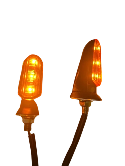Carub Motosiklet Sinyal Lamba Üniversal 12V Sarı Cam Sarı Led 2'Li - 4