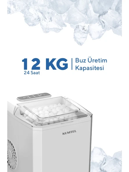 Kumtel Taşınabilir Otomatik Buz Makinesi Hım-02 - Resim 3