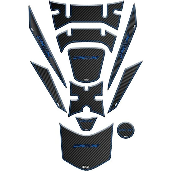 Gogomoto Honda Pcx 2018 - 2020 Uyumlu Tank Pad Set 009 ürün görseli 1