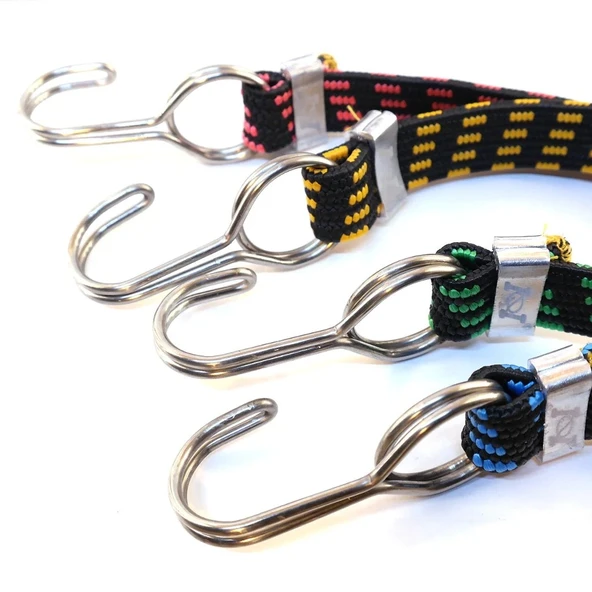 BAGAJ LASTİĞİ KALIN ÇELİK KANCALI 15mmx5mmx100Cm A+++ KALİTE SARI - Resim 2