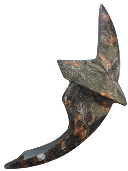 Ybr K Ön Çamurluk Karbon Kaplama Ebrili Kurukafa - Resim 5