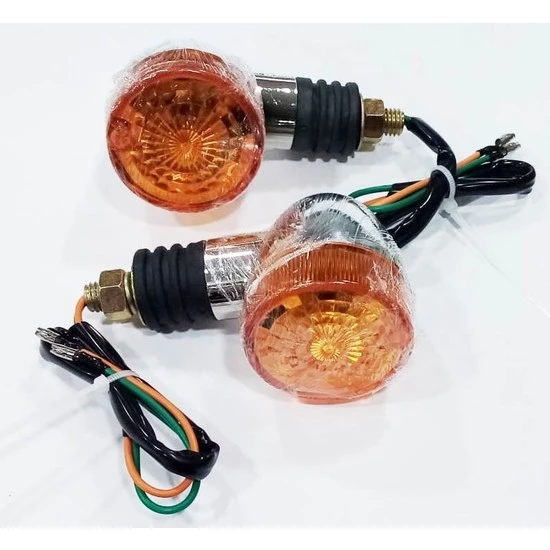 Sinyal Takım Nikelajlı Küçük Sarı Cam Chopper Z-15 ürün görseli 1