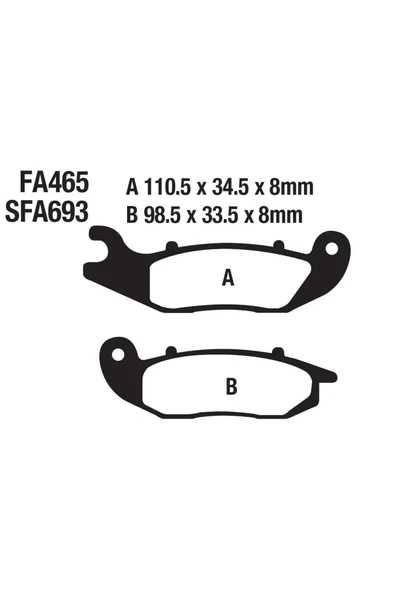 Ön Fren Balatası Honda Pcx 125 2021-2024 Crf250l Crf250 Ld Supermoto Rmg Santa 125 - Resim 3