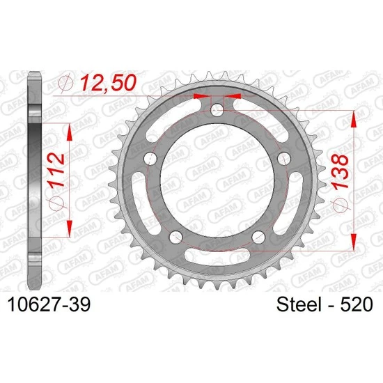 Honda NC 700 NC750 X-ADV INTEGRA Dct Çelik Arka Dişli #520 43T ürün görseli 1