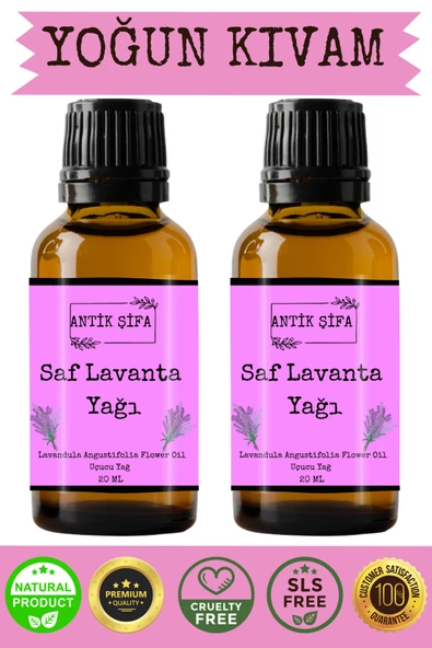 Antik Şifa Lavanta Yağı - 2 X 20 ml (%100 SAF SEYRELTİLMEMİŞ LAVANTA UÇUCU YAĞI) ürün görseli