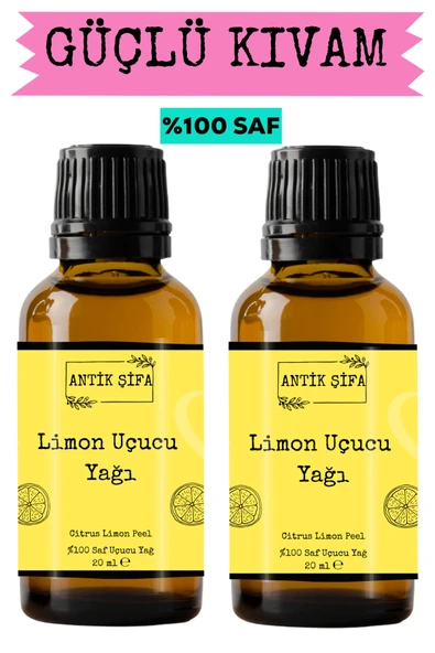 Antik Şifa %100 Saf Limon Kabuğu Yağı - (2 X 20 Ml) ürün görseli