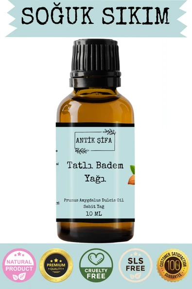 Antik Şifa %100 Saf Tatlı Badem Yağı - 10 ml (Soğuk Sıkım) - 1
