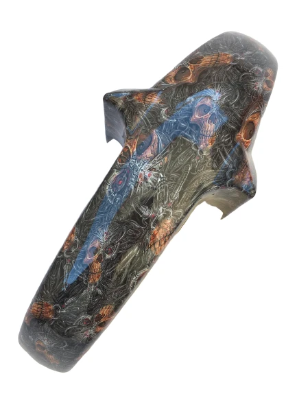 Ybr K Ön Çamurluk Karbon Kaplama Ebrili Kurukafa - Resim 3