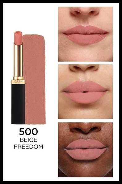 Loreal Paris Color Riche Colors Of Worth Intense Volume Matte Ruj - 500 Beige Freedom - Resim 2