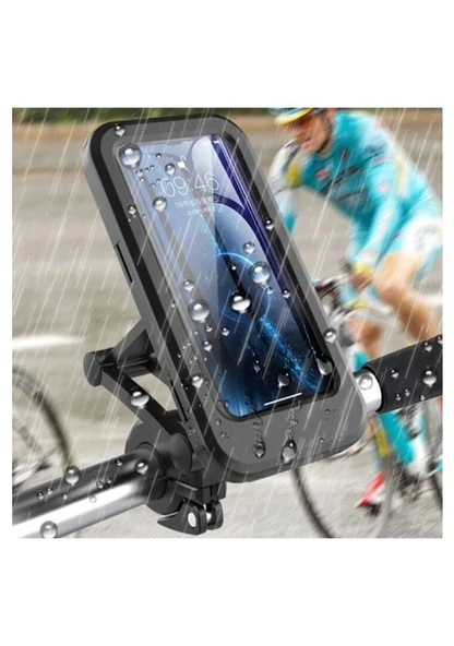 Carub Portatif Universal Motosiklet Bisiklet Su Geçirmez Telefon Tutucu - Resim 5