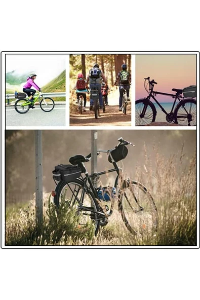 B-Soul Motosiklet Bisiklet Çantası Termal Arka Bagaj Çanta Su Geçirmez Fonksiyonlu - Resim 6