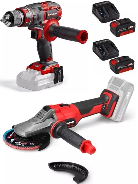 Tp-cd 18/80 li-i bl Matkap TP-AG 18/125 F li BL Taşlama 2x4.0ah Akülü Kömürsüz Set ürün görseli