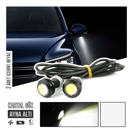 Carub Ayna Altı LED Ayna Altı Cob Aydınlatma LED Eagle Eye Kartal Göz LED 2 Adet ürün görseli 1