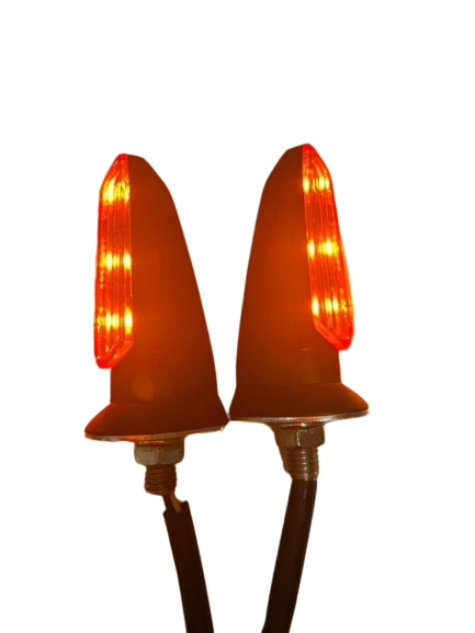 Carub Motosiklet Sinyal Lamba Üniversal 12V Sarı Cam Sarı Led 2'Li - 2