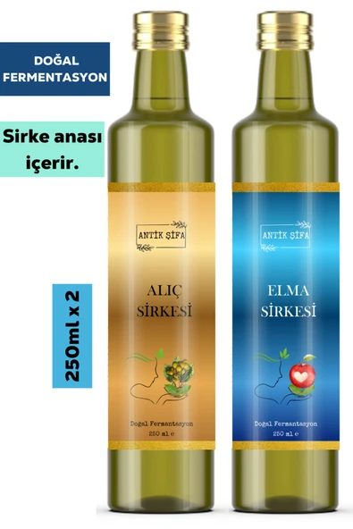 Antik Şifa Alıç Sirkesi ve Elma Sirkesi ( 250 ml + 250 ml ) - Doğal Fermente ürün görseli