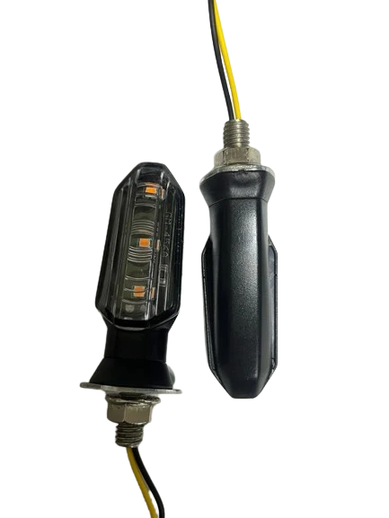 Carub Motosiklet Sinyal Lamba Üniversal 12V Beyaz Cam Sarı Led 2'Li - 5