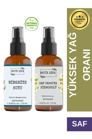 Antik Şifa Biberiye Suyu Ve Papatya Suyu Seti -gerginlik Hidrosolü Seti (2X100ML) ürün görseli