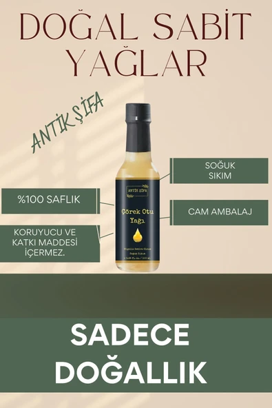Antik Şifa Çörek Otu Yağı 100 ml - Soğuk Sıkım %100 Saf Yerli Doğal ( Acı içim ) Cold Press Çörekotu Yağı - Resim 3