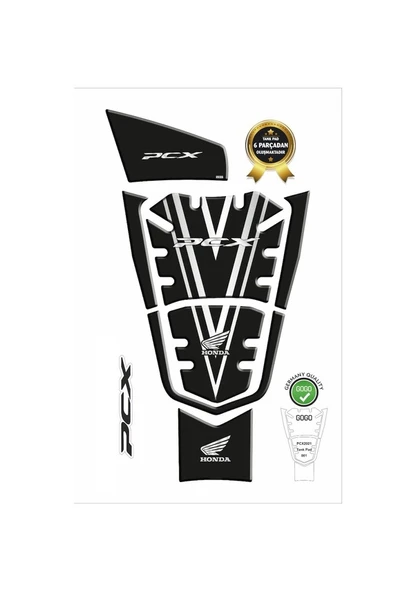 Honda Pcx 125 2021 Tank Pad 7 Parça 001 ürün görseli 1