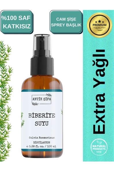Antik Şifa Biberiye Suyu 100 ml - %100 Saf Seyreltilmemiş Doğal Biberiye Hidrosolü - Resim 5