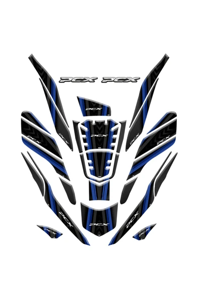 Honda PCX 2021 - 2024 Uyumlu Full Tank Pad 26 Parça SET 009 ürün görseli 1