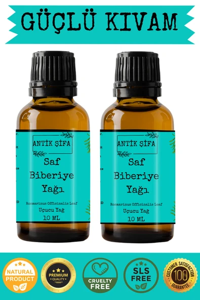 Antik Şifa Biberiye Yağı (10ml + 10 ml)- %100 Saf Seyreltilmemiş Biberiye Uçucu Yağı ürün görseli
