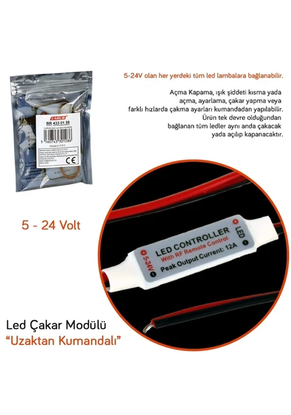 Carub Fren-Stop Led Çakar Modülü Uzaktan Kumandalı Br4330128 - Resim 2
