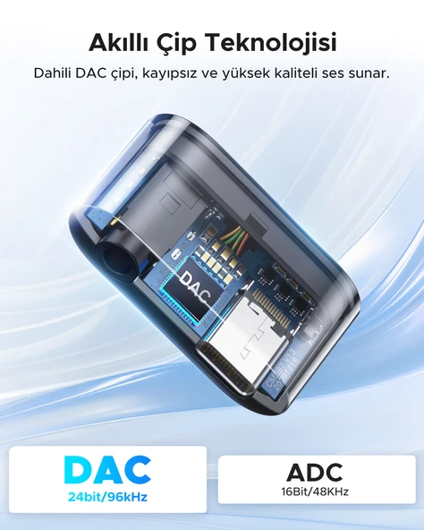 UGREEN USB-C 3.5mm Kulaklık Jakı Ses Adaptörü ve Şarj Cihazı DAC Tip C - Aux Kulaklık Ayırıcı, 60164 - 5