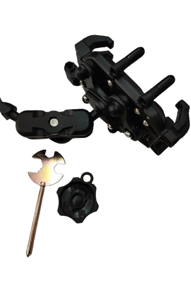 Motosiklet Scooter Ayna Bağlantılı Telefon Tutucu (Titreşim Modüllü) - Resim 3