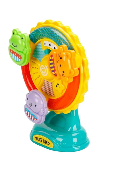 Sesli ve Işıklı Dönme Dolap - Eğitici Müzikli Oyuncak - Hayvan Sesli Bebek Oyuncağı - 7