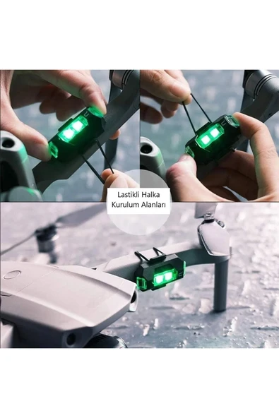 7 Renk Mini Led Şarjlı 4,5w Dron Scooter Bisiklet Motosiklet Araba Çakarlı Led Uyarı Işığı - Resim 5