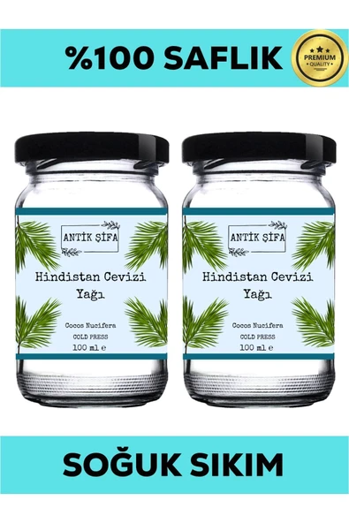 Antik Şifa %100 Saf Hindistan Cevizi Yağı - Soğuk Sıkım (2 X 100ML)
