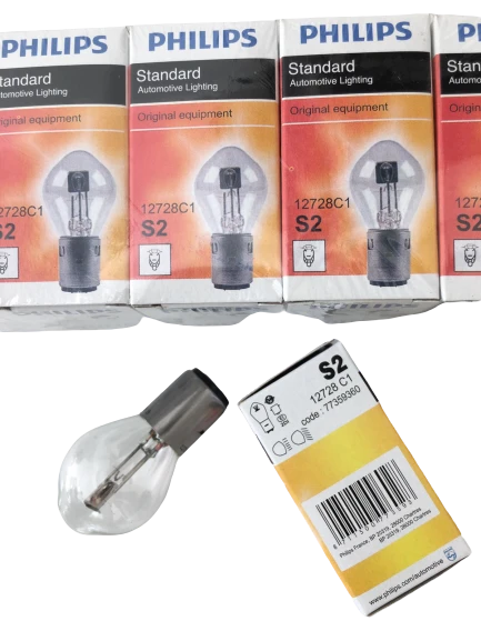 10 ADET MOTOSİKLET FAR AMPUL S2 12x35/35 BOSCH TİPİ PHLIPS ürün görseli 1